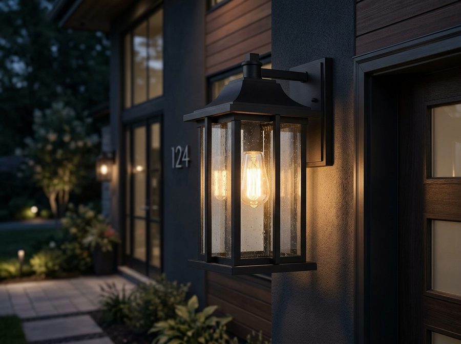 EDISHINE 19 inch Dusk to Dawn Outdoor Wall Lantern HOWL06V lifestyle