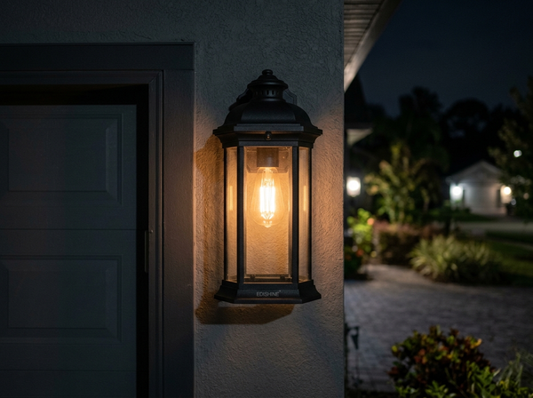 EDISHINE 16 inch Dusk to Dawn Outdoor Wall Lantern HOWL06W lifestyle