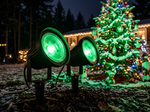 Green PAR38 LED Christmas Flood Light Bulbs lifestyle