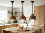 Modern Walnut Wood Pendant Lights for Kitchen Island lifestyle