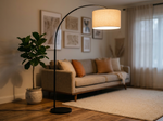 Bynaker 78.4 inch Modern Arched Floor Lamp lifestyle