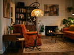 Vintage Tree Floor Lamp with Glass Floral Shade 69 inch lifestyle