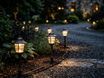 Low Voltage Oil-Rubbed Bronze Wired LED Pathway Lights lifestyle