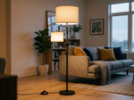 EDISHINE Dual Shades Dimmable Floor Lamp with Foot Switch lifestyle