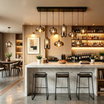 Luminators Smoke Gray Glass Pendant Light lifestyle