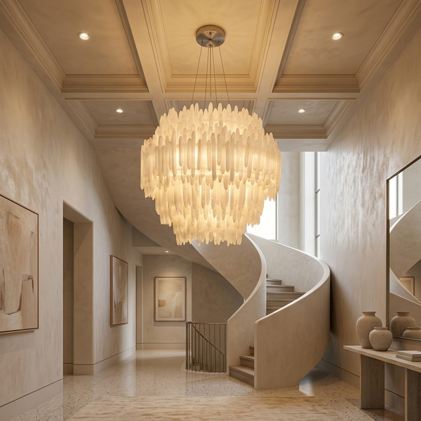 Luminators Gypsum Entrance Hall Chandelier lifestyle
