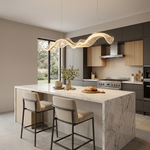 200cm Extra Long Kitchen Island Pendant Light Gold LED